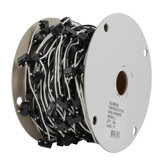 Continuous 2 Prong Bullet Light Wire Harness With 18 Inch Spacing - 80 Plug