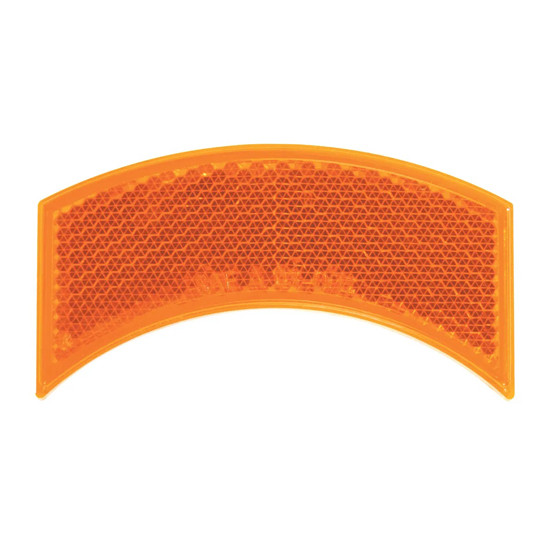 3 Inch Amber Half Moon Stick-On Reflector