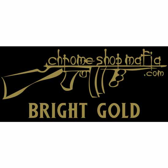 15 Inch Bright Gold Metallic Chrome Shop Mafia Decal