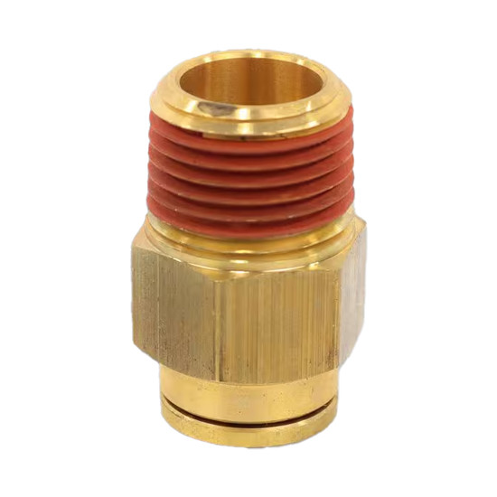 3/8 X 1/8 Inch Brass Push On Male Connectors - 2 Pack