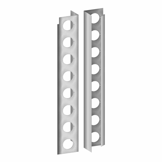 Rear 15 Inch Premium Flangeless Air Cleaner Light Bars With 16 Rnd 2 Inch Holes For Peterbilt 388 / 389