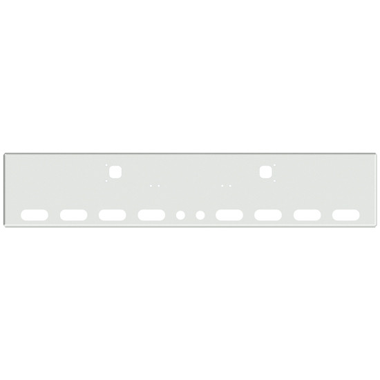 20 Inch Chrome American Eagle Boxed End Bumper With Tow & 8 Oval 2 Inch Light Holes For Kenworth W900A 1967-1981