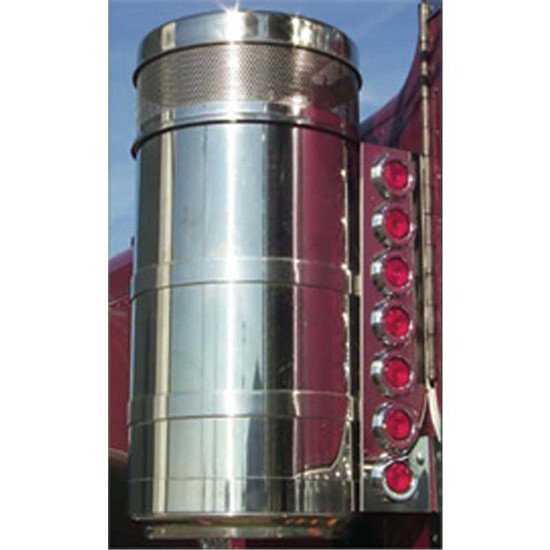 Stainless Steel Rear Light Panels For 15 Inch Vortox Air Cleaner For Peterbilt 359