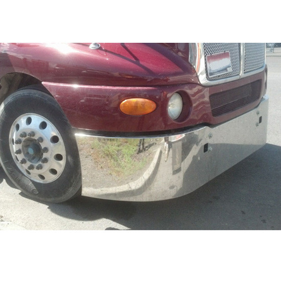 18 Inch Stainless Steel Set Back Axle Bumper W/ Tow Holes For Kenworth T2000