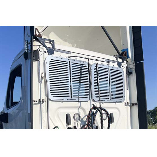 Stainless Steel Rear Window Guard Kit For Freightliner Cascadia