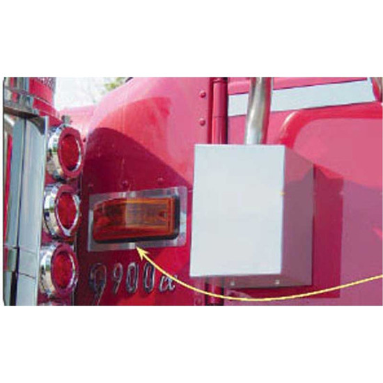 Stainless Steel Behind Air Cleaner Turn Signal Light Trim For International