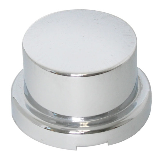 Push On Chrome Plastic Nut Cover W/ Flange