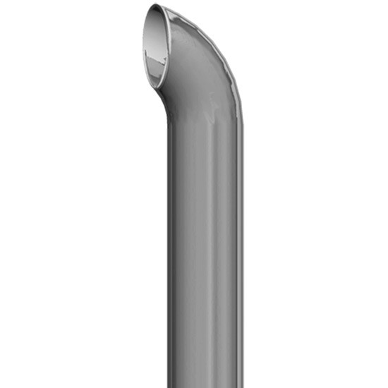 6-5 X 36 Inch Chrome Curve Turn Exhaust Stack