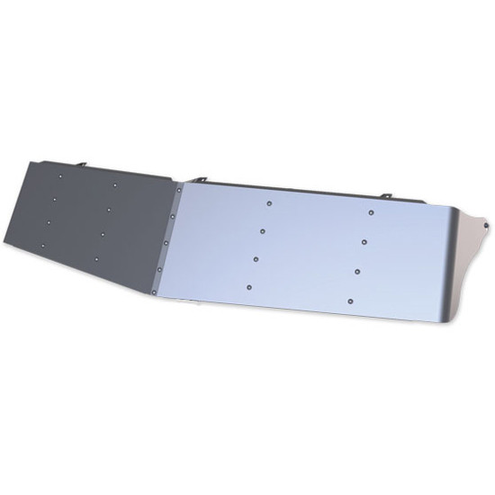 15 Inch Stainless Steel Drop Visor For Western Star 4700 Day Cab W/ Cab Mounted Mirrors