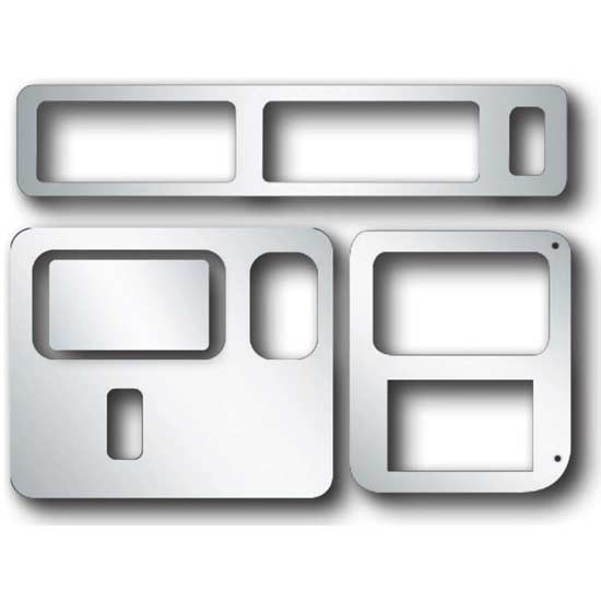 Stainless Steel Sleeper Control Panel Trim 4 Piece For Peterbilt 70 Inch Ultra Sleeper