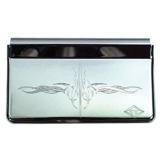 Stainless Steel Ashtray Cover W/ E2 Flourish Design For Peterbilt