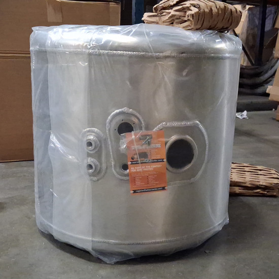 BESTfit Aluminum Fuel Tank 60 Gallon- 26 X 27 Inch- Center Fill W/ New Style Manifold For Peterbilt