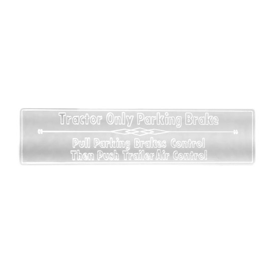 Stainless Steel Parking Brake Dash Plate For Freightliner