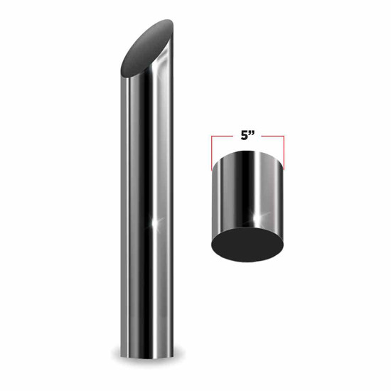 5 X 60 Inch Chrome Miter Exhaust Stack