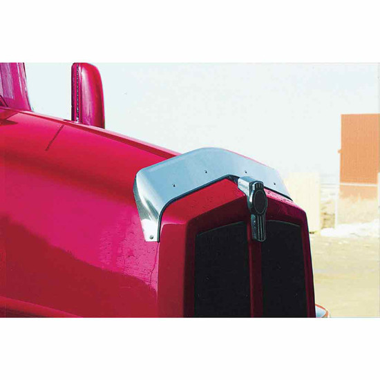 Stainless Steel Bug Deflector Hood Shield For Kenworth T600