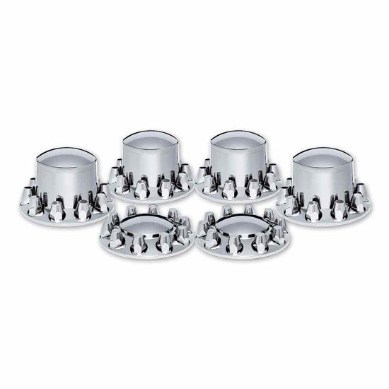 33MM Chrome Plastic Axle Cover Kit For Hub Pilot Wheels