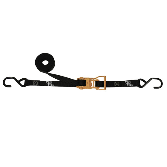 1.5 Inch X 16 Ft Spin Free Ratchet Strap With S- Hooks- 2000 Lb WLL