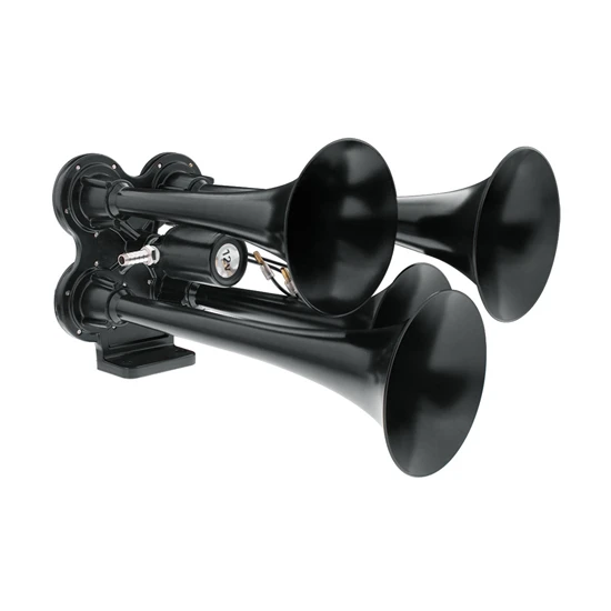 Black 4 Trumpet Mini Train Horn