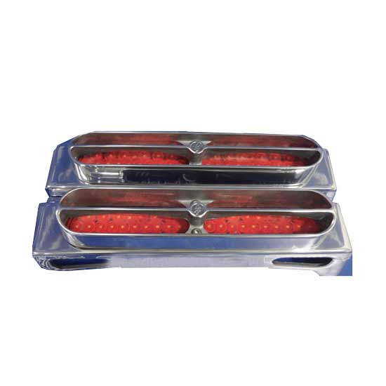 Double JJ Rear Fender Aluminum Blinker Bar Light Brackets For Peterbilt 389