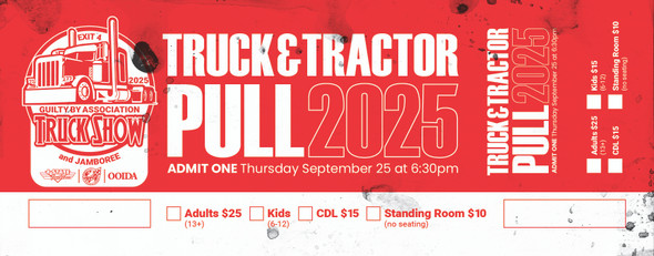 GBATS 2025 Truck Tractor Pull Grandstand Ticket