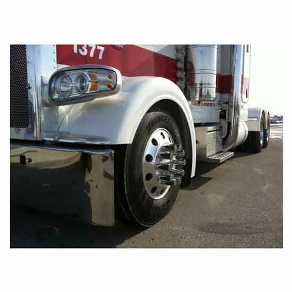Fiberglass Front Fenders With 4.5 Inch Sidewall For Peterbilt 388, 389