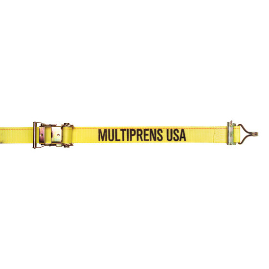 4K Ratchet Strap W/ E Fittings & F Wire Hooks- 500 Lb WLL, 1500 Lb Breaking Strength