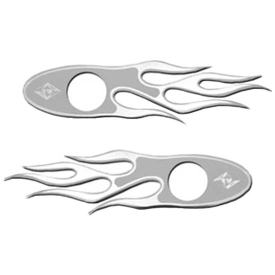 Stainless Steel Key Hole Trim - Flames For Peterbilt