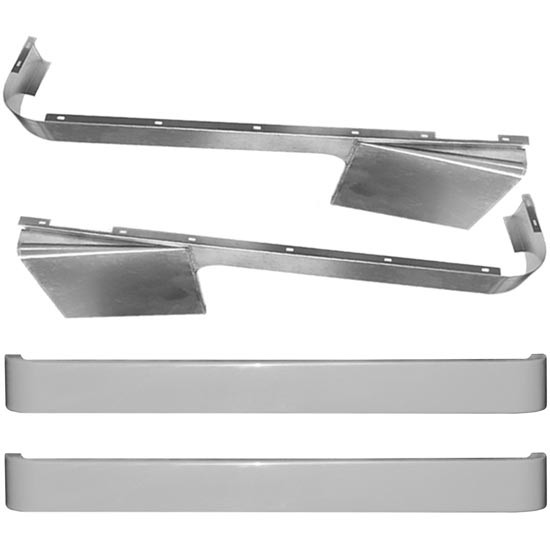 5 Inch Blank Aluminum Cab-Cowl & Sleeper Panels W/ Short Wrap For Peterbilt 359 W/ 63 Inch Sleeper W/O Extenders