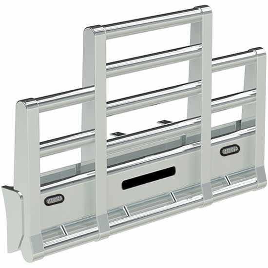 Herd Aluminum Super Road Train Grille Guard W/ Slam Latch & Lift Assist For Kenworth W900L/Aerocab
