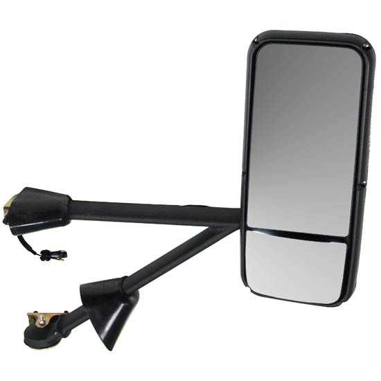 Chrome Electric, Heated Mirror Assembly With Brackets Passenger Side For Kenworth T600, T660 & T800