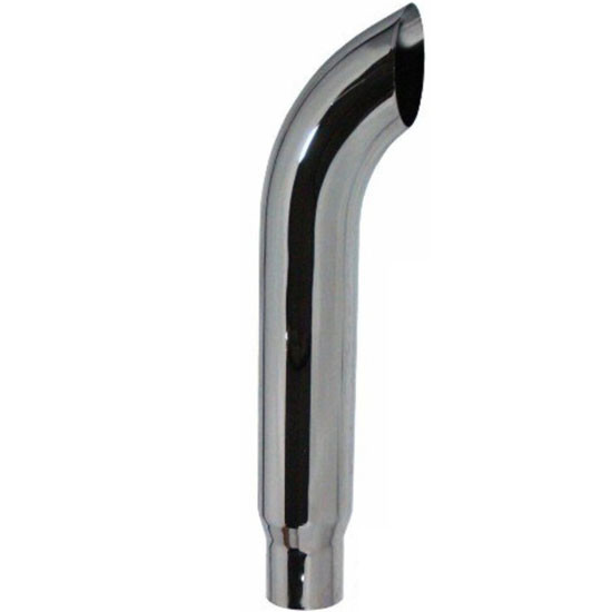 6-5 OD X 48 Inch Chrome Curve Turn Out Exhaust Stack