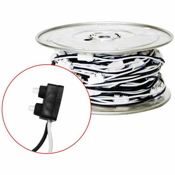 Continuous 2 Prong Male Plug W/ 12 Inch Spacing - Full Roll 92 Count Continuous 2 Prong Male Plug W/ 12 Inch Spacing - Full Roll 92 Count