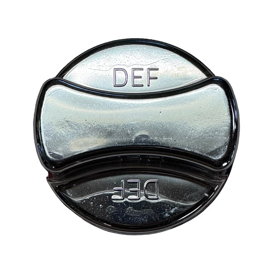 Chrome Diesel Exhaust Fluid Cap Cover Without Tether Cutout For Kenworth & Peterbilt
