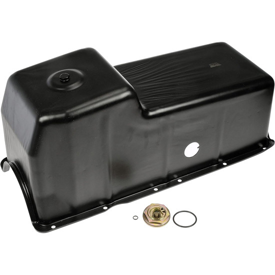 Black Steel Oil Pan With Rear Sump Replaces 807714C91 For International