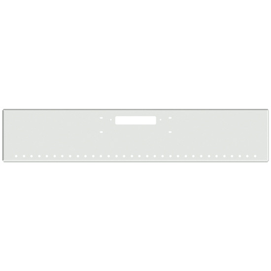22 Inch Stainless Steel American Eagle Boxed End Bumper W/ 32 Round 3/4 Inch Light Holes In Face & 1 Watermelon Light Hole Each End For Western Star 4900