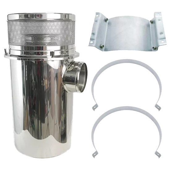 15 Inch Stainless Steel Regular Donald Air Cleaner W/ Brackets For Peterbilt