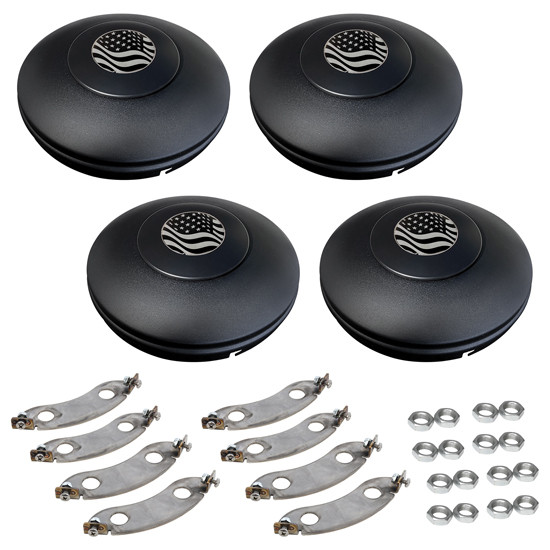 Stealth Black Rear Domed Baby Moon Tandem Drive Axle Cover- Real Logo Floater
