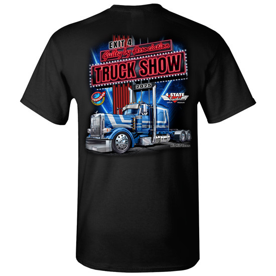 GBATS 2025 Black T Shirt With Back Peterbilt Graphic