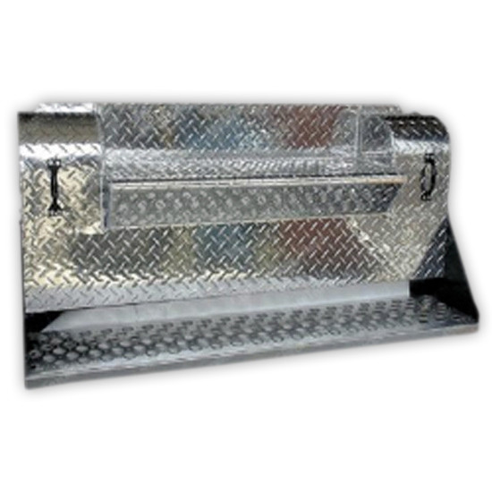 BESTfit 45 Inch Diamond Plate Battery Box W/ Center & Lower Step For Kenworth W900A & W900B 1984-Older
