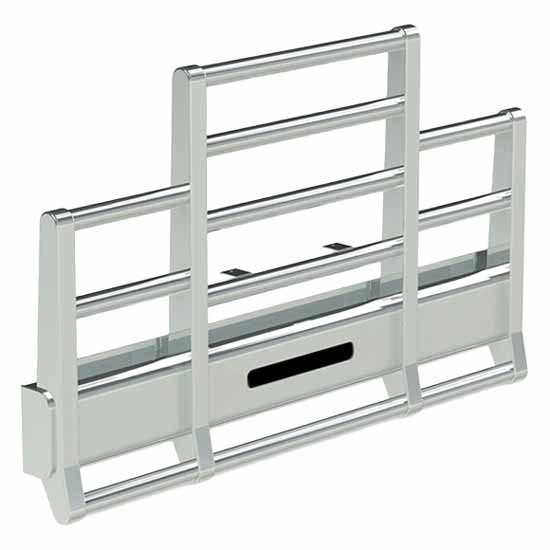 Herd Defender Aluminum Grille Guard W/ Horizontal Bars, Lift Assist, Slam Latch & Tow Hole For Kenworth T680NG