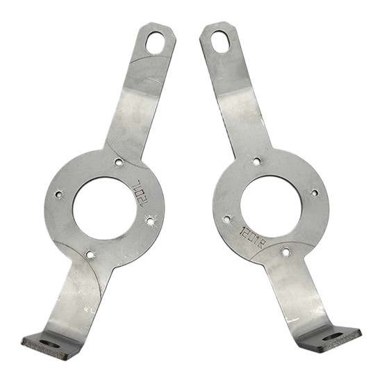 Stainless Steel Lower Bumper Support Bracket W/ 1 Watermelon Light Hole For Kenworth W900 W/ 18 Inch Bumper