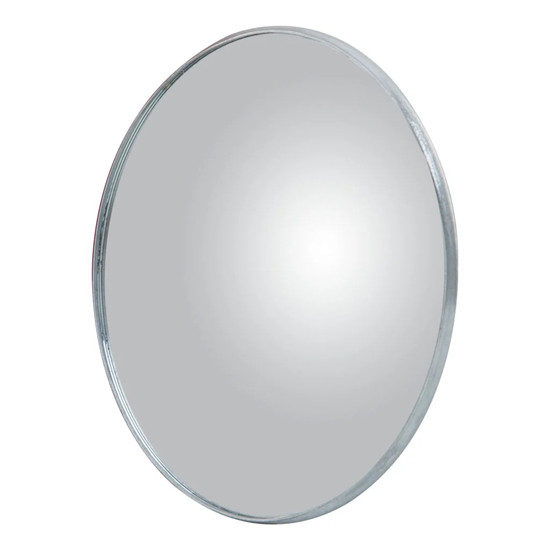 6 Inch Round Convex Bright Anodized Aluminum Center Mount Mirror