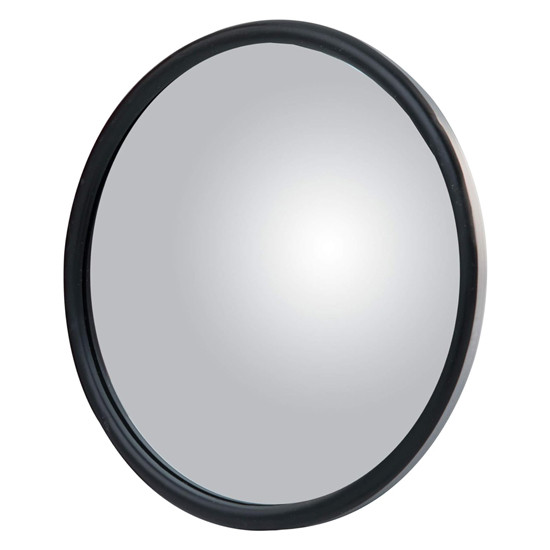 5 Inch Black Powder Coated Steel Round Convex Spot Mirror