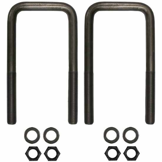 BESTfit Square U-Bolt Kit 3/4 X 4 X 8.875 Inch Replaces 680-322-07-25 & K241-309 For Kenworth