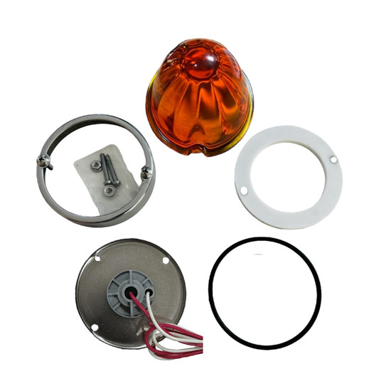 Watermelon Glass Lens Flush Mount Bulb Kit W/ Color & Socket Style Options