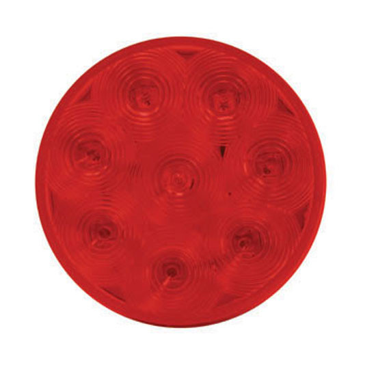 4 Inch Round 8 Diode Red LED Stop, Tail & Turn Light