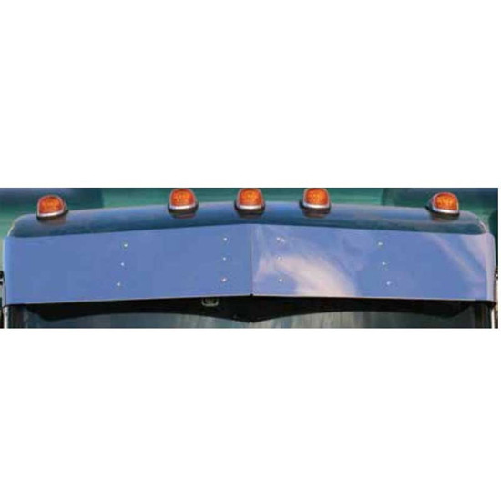 Drop Visor Standard Mount Flat Top W/ Cab Mounted Mirrors For Peterbilt 2011 & Newer