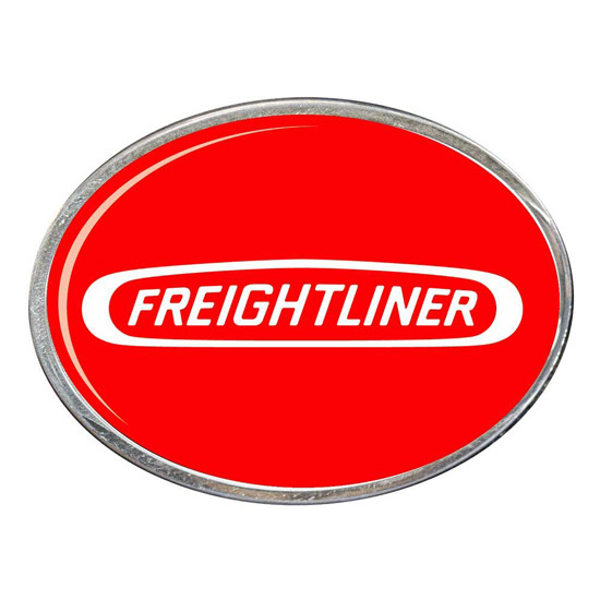 Red Oval Belt Buckle W/ Freightliner Logo