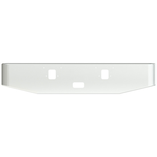16 Inch Chrome Tapered Bumper W/ Tow & Center Step For International 4200, 4300 Conventional