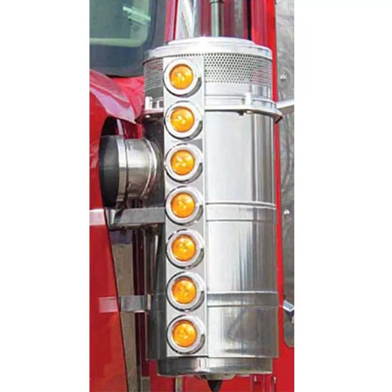 Roadworks 19.75 Inch Blank Stainless Steel Front Air Cleaner Light Panel For International 9900ix